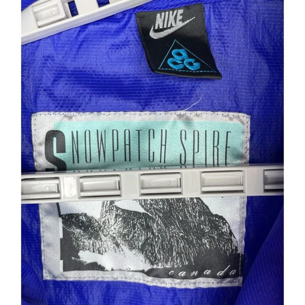 VTG 90s Nike ACG Snowpatch Spire Windbreaker Shell Men’s Large Packable Anorak